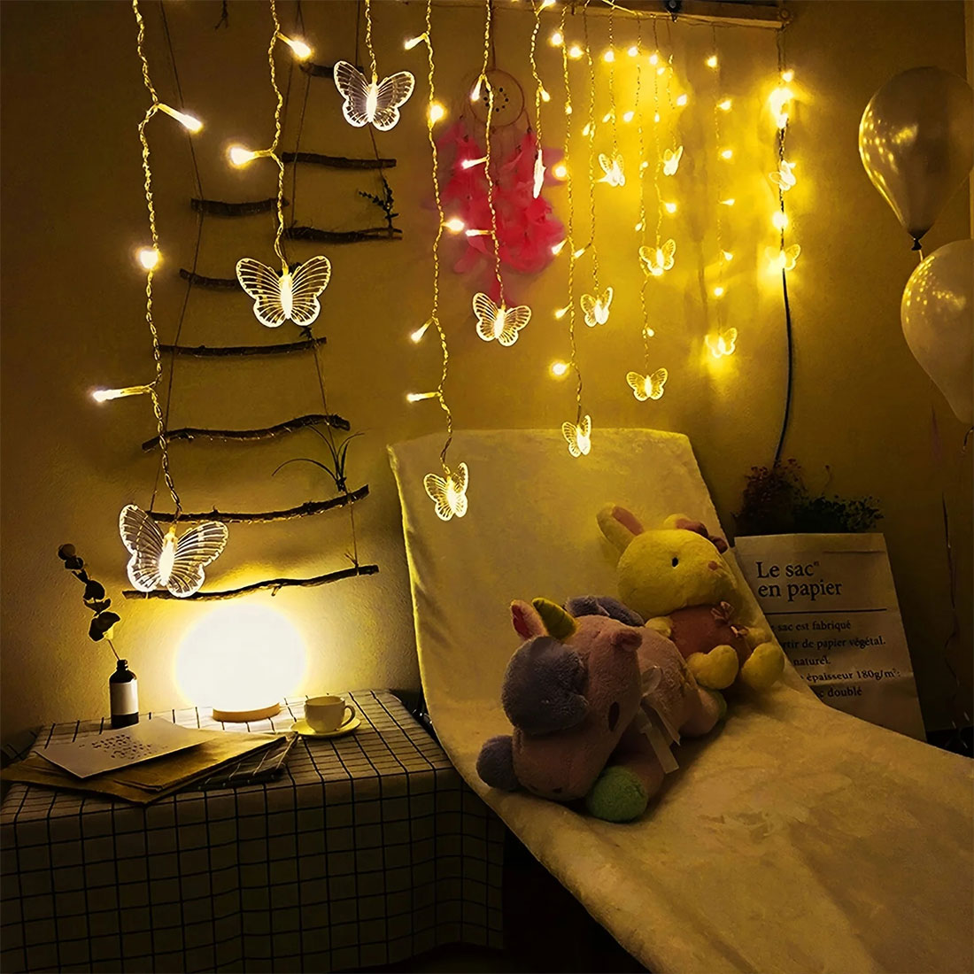 Butterflies Twinkle Fairy Curtain Lights