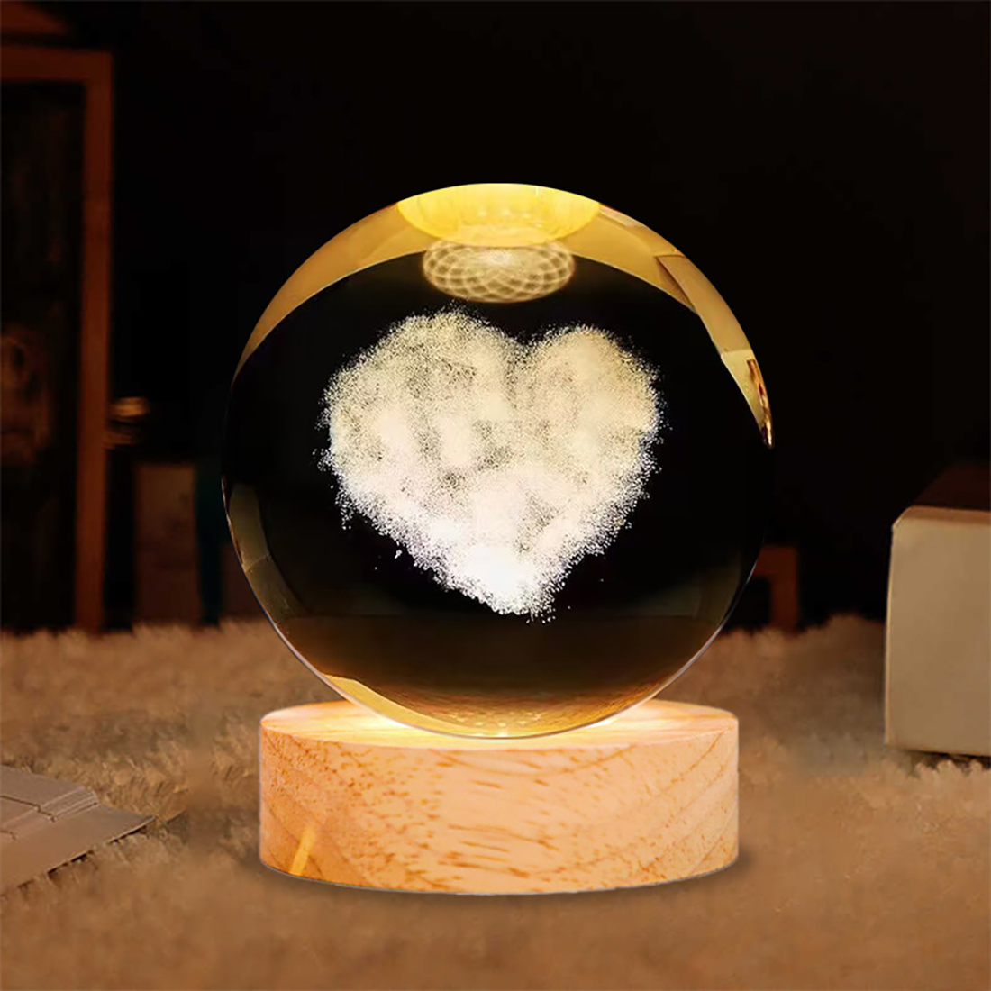 Room Decor Crystal Ball Night Lights Picture