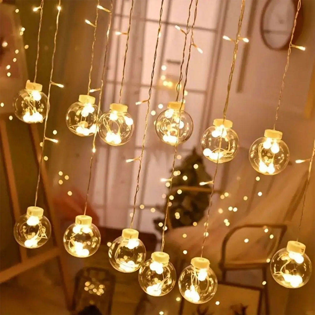 Globe LED Fairy Curtain Light Scene Picture