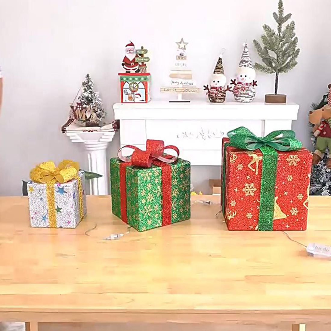3 Pack Christmas Decorations Gift Boxes Really Picture
