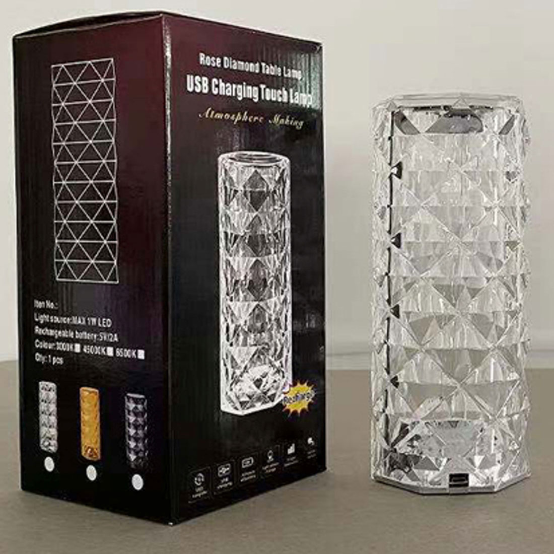 16 Color BedroomTransparent Lamp Package Picture