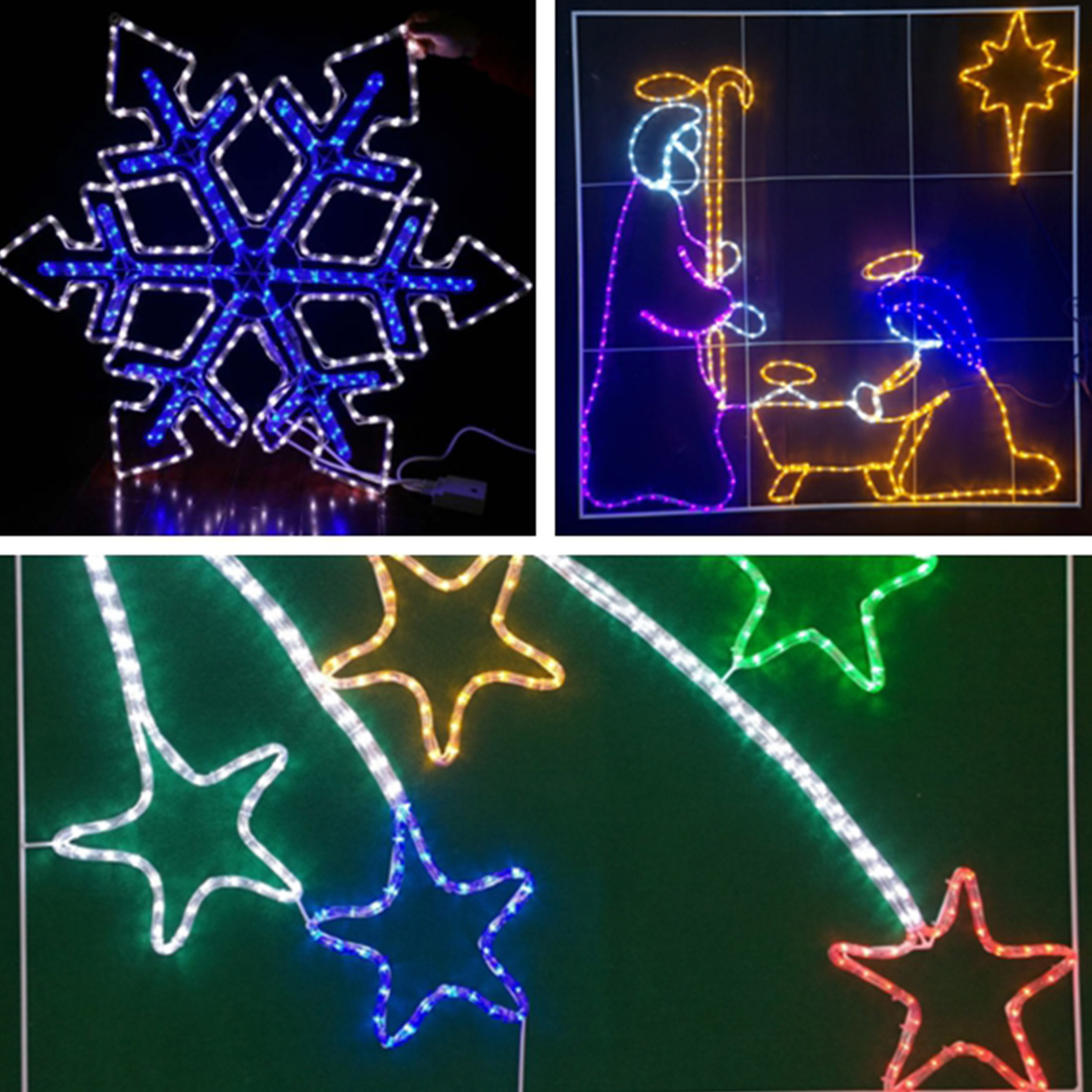 LED Rope Light Prancing Reindeer Shape Picture