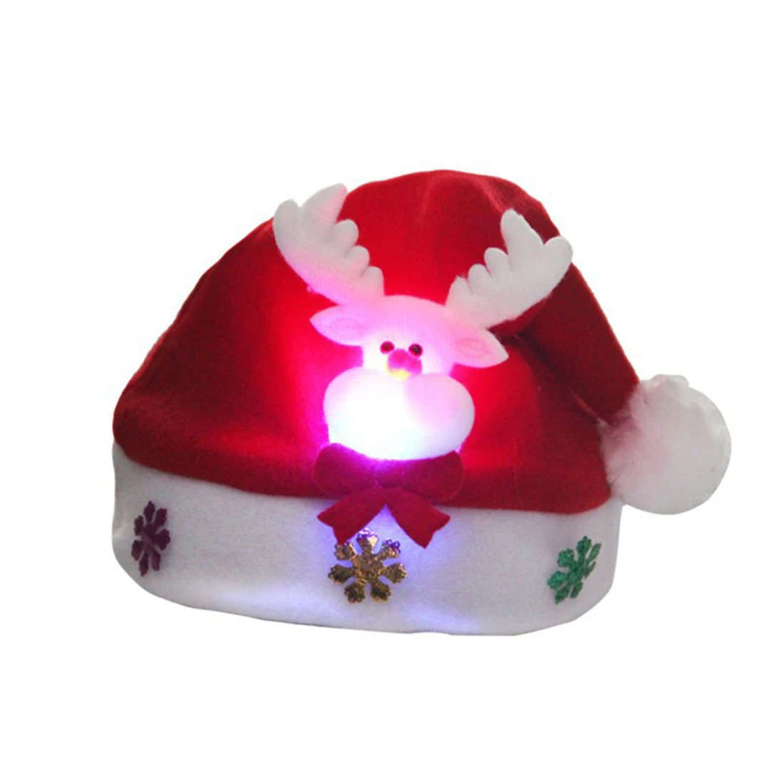 Christmas Children Adult Suede LDE Santa Hat Picture