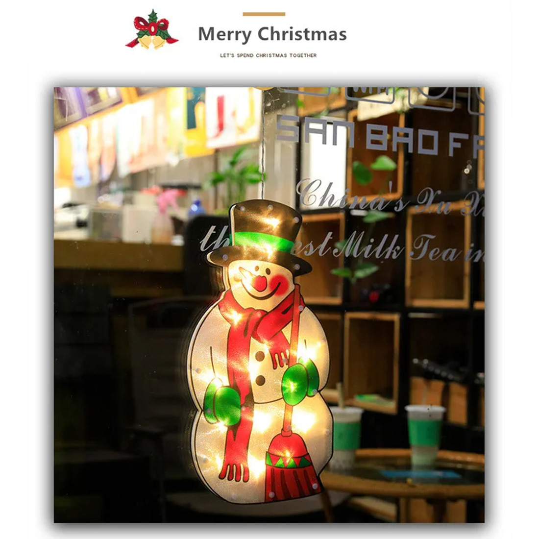 Christmas Santa Claus Decorations Sucker Lamp Show Picture