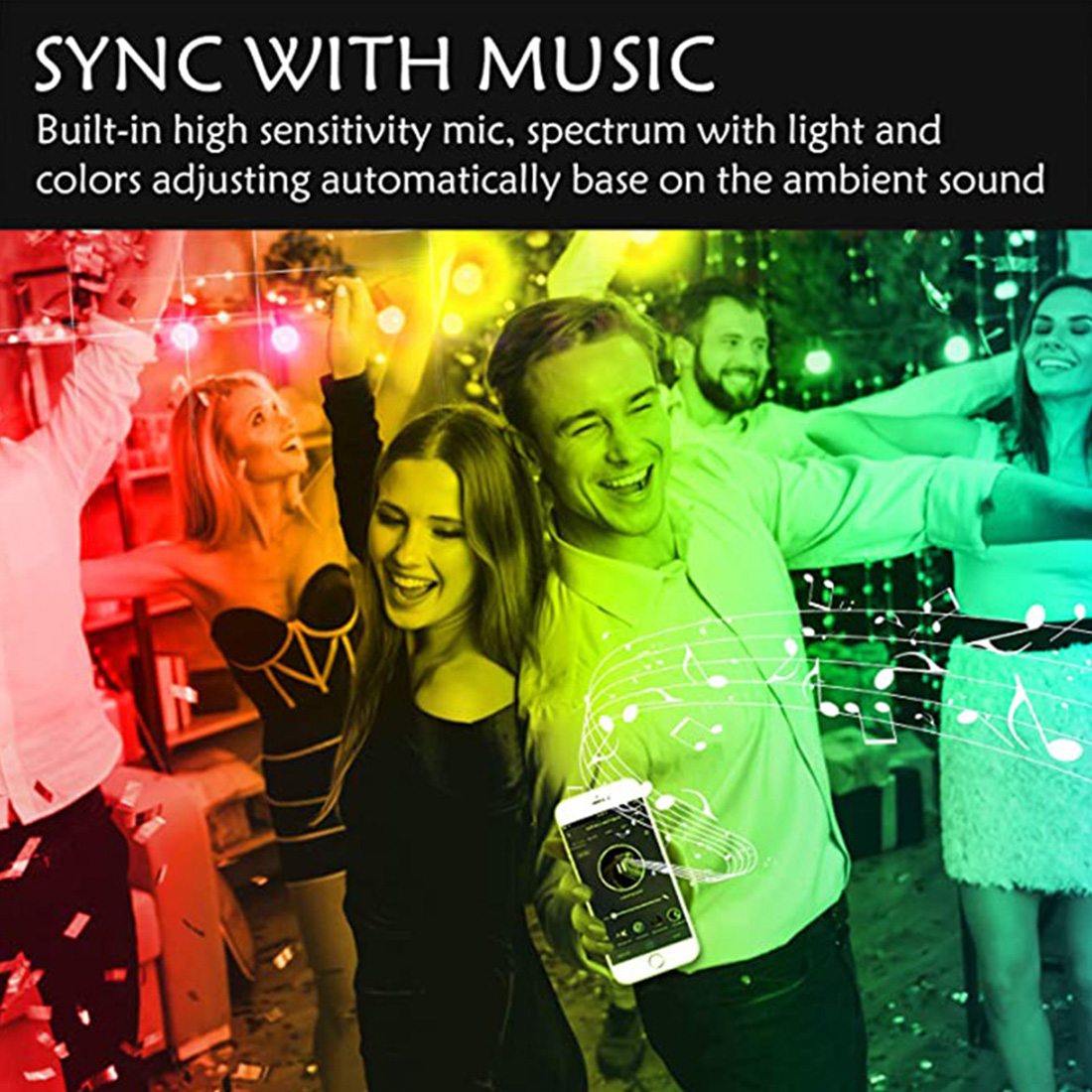 Waterproof APP Control Led Strip Lights Music Funcation Introduce Picture