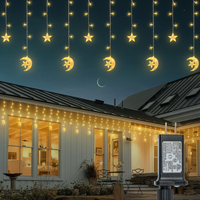 Star Wite Moon Curtain String Lights