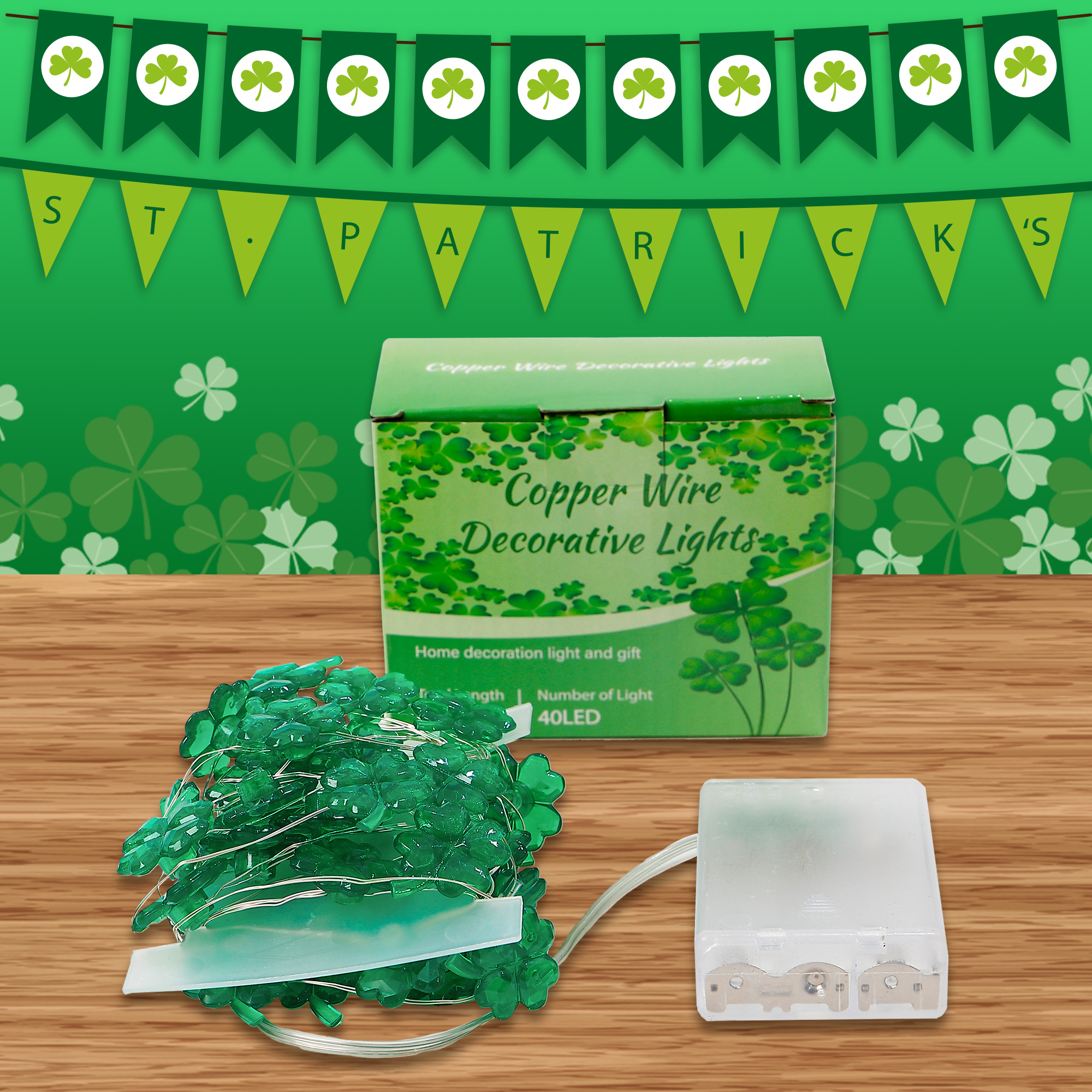 St Patrick’s Day Decorative String Lights