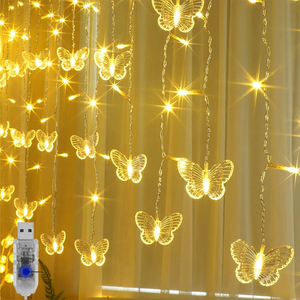 Butterflies Twinkle Fairy Curtain Lights