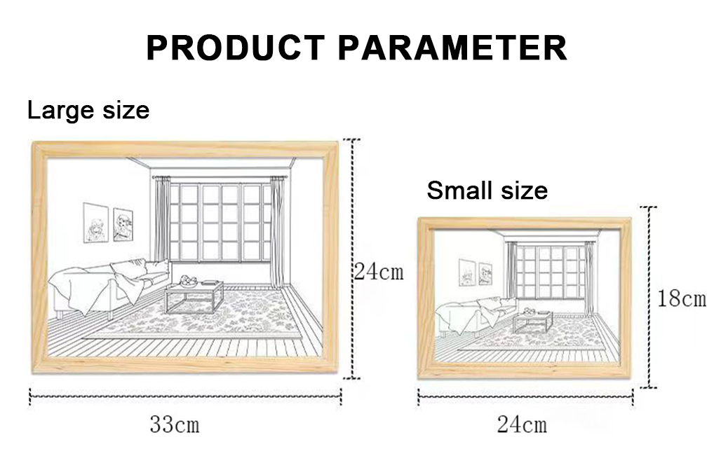 Picture Frame Night Shadow Light Size