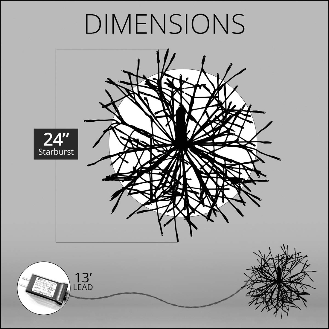 LED Twinkle Starburst Branches Lights Produce Size Picture