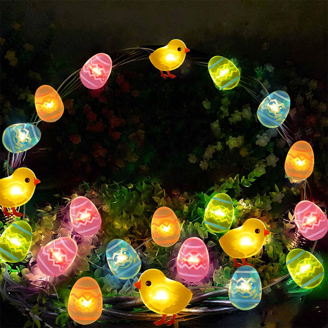 LED Egg Easter String Lights