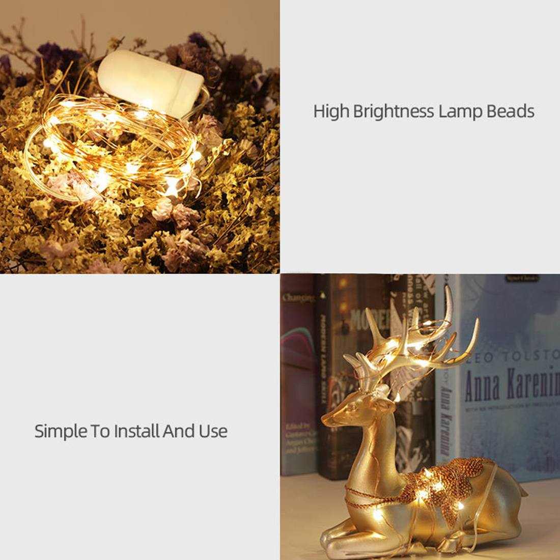 Christmas Decor Starry String Lights Scene Discribe Picture