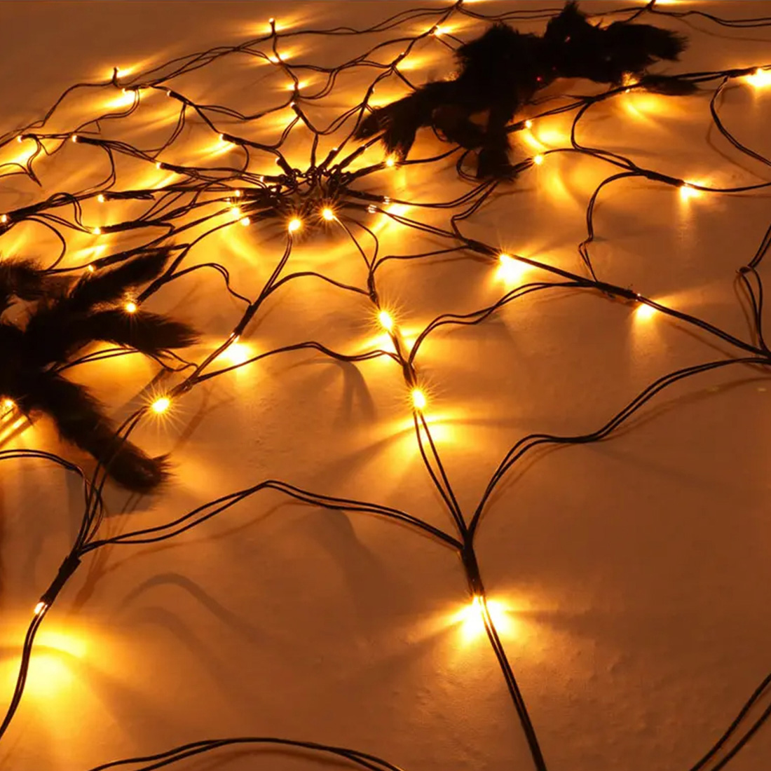 Halloween Horror Atmosphere Spider Web Lights