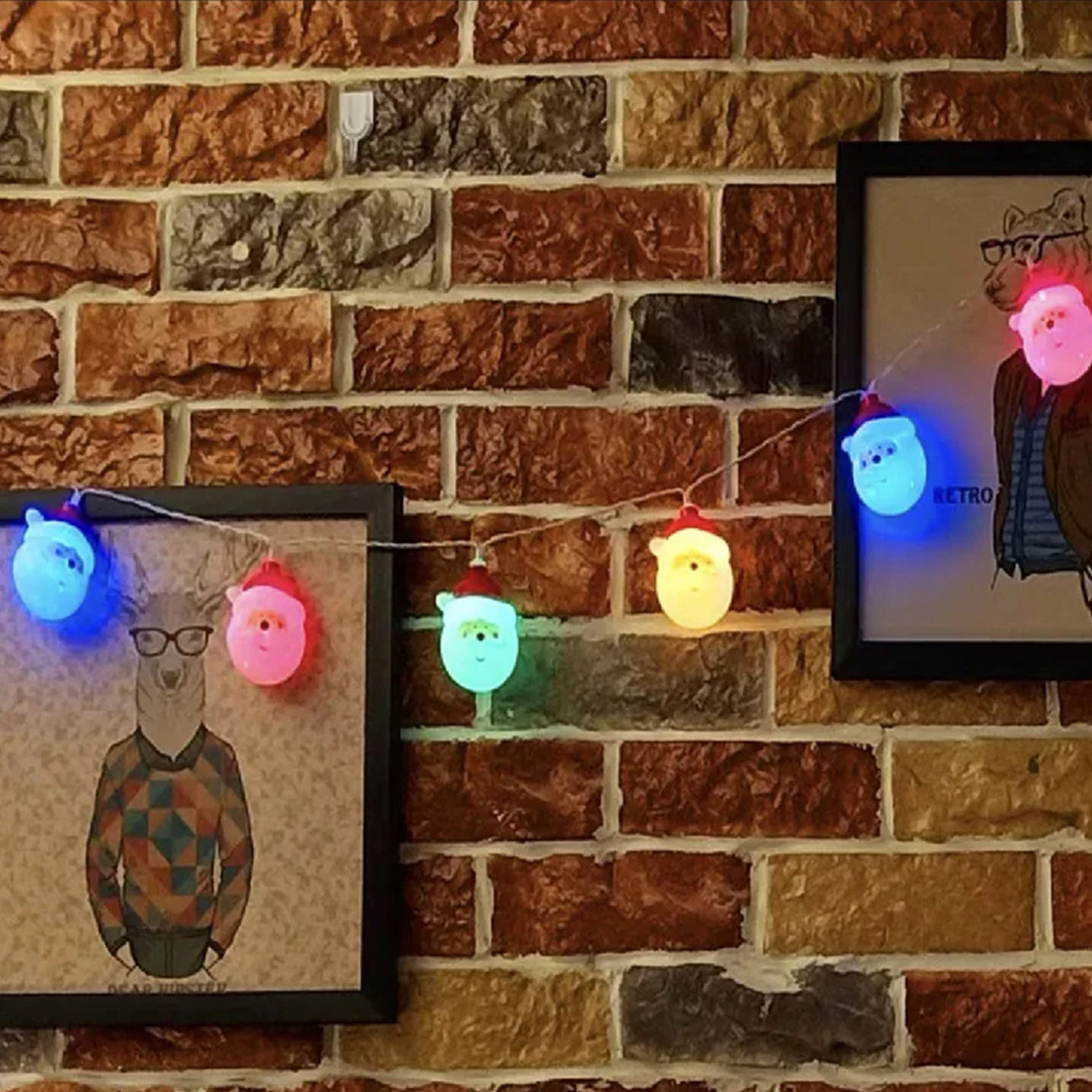 Snowman Battery Powered Decoration Christmas Light Scene Picture