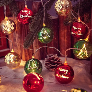 Christmas Ball Ornament LED String Lights