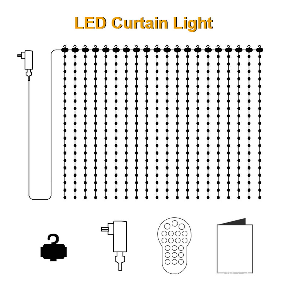 Smart Bluetooth App Curtain Lights Size Picture