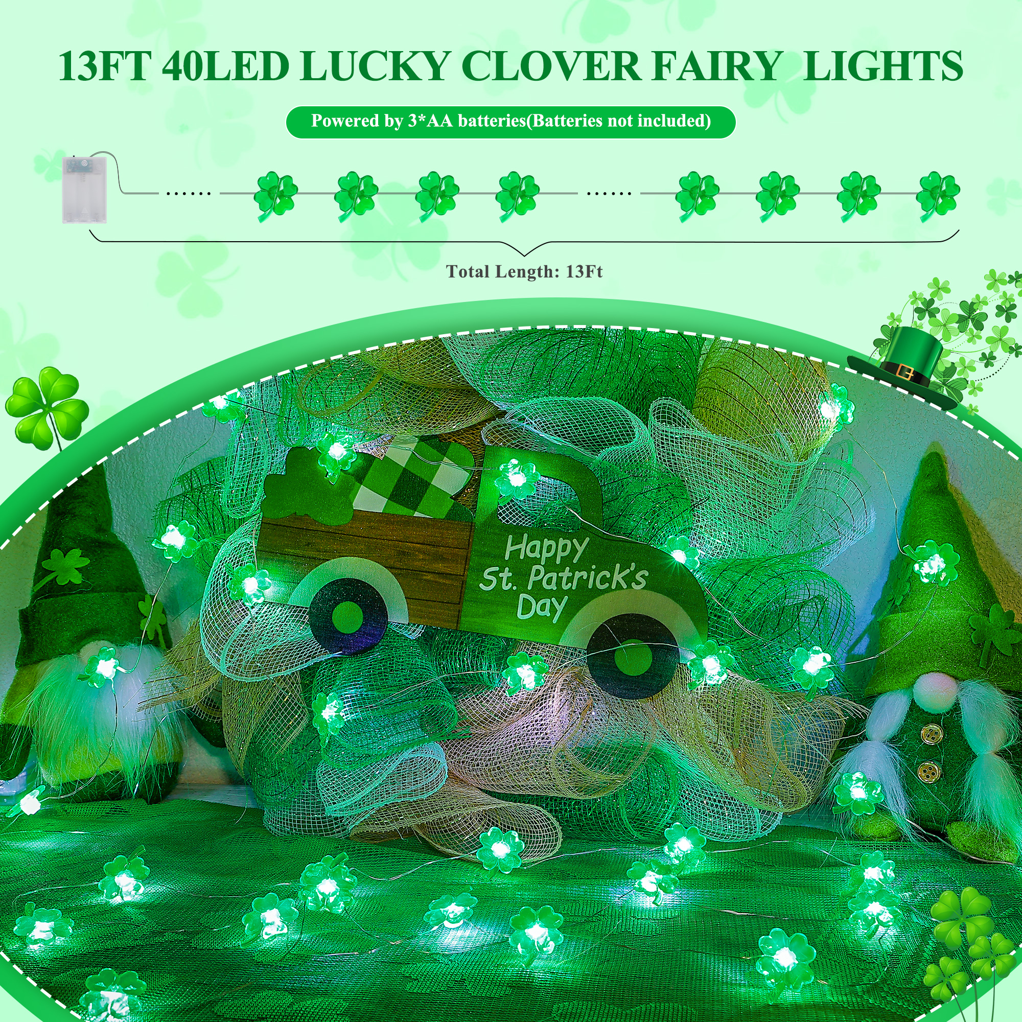 St Patrick’s Day Decorative String Lights
