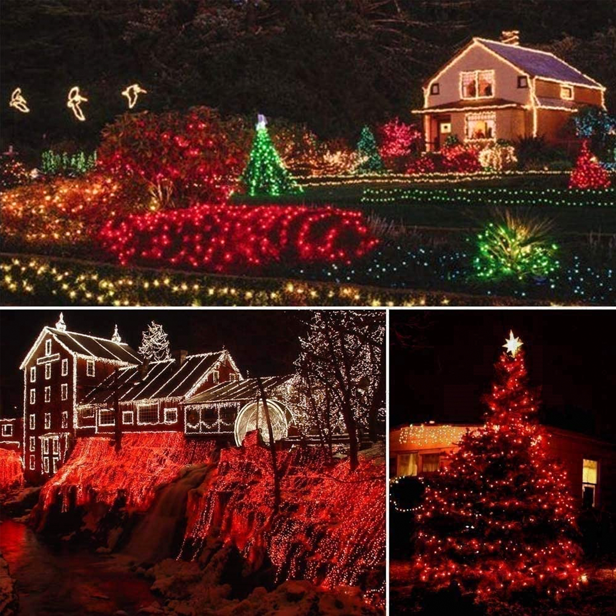 200 LED Christmas Solar String Lights