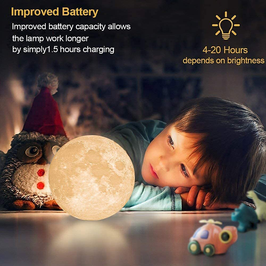 3D Printed Moon Lamp
