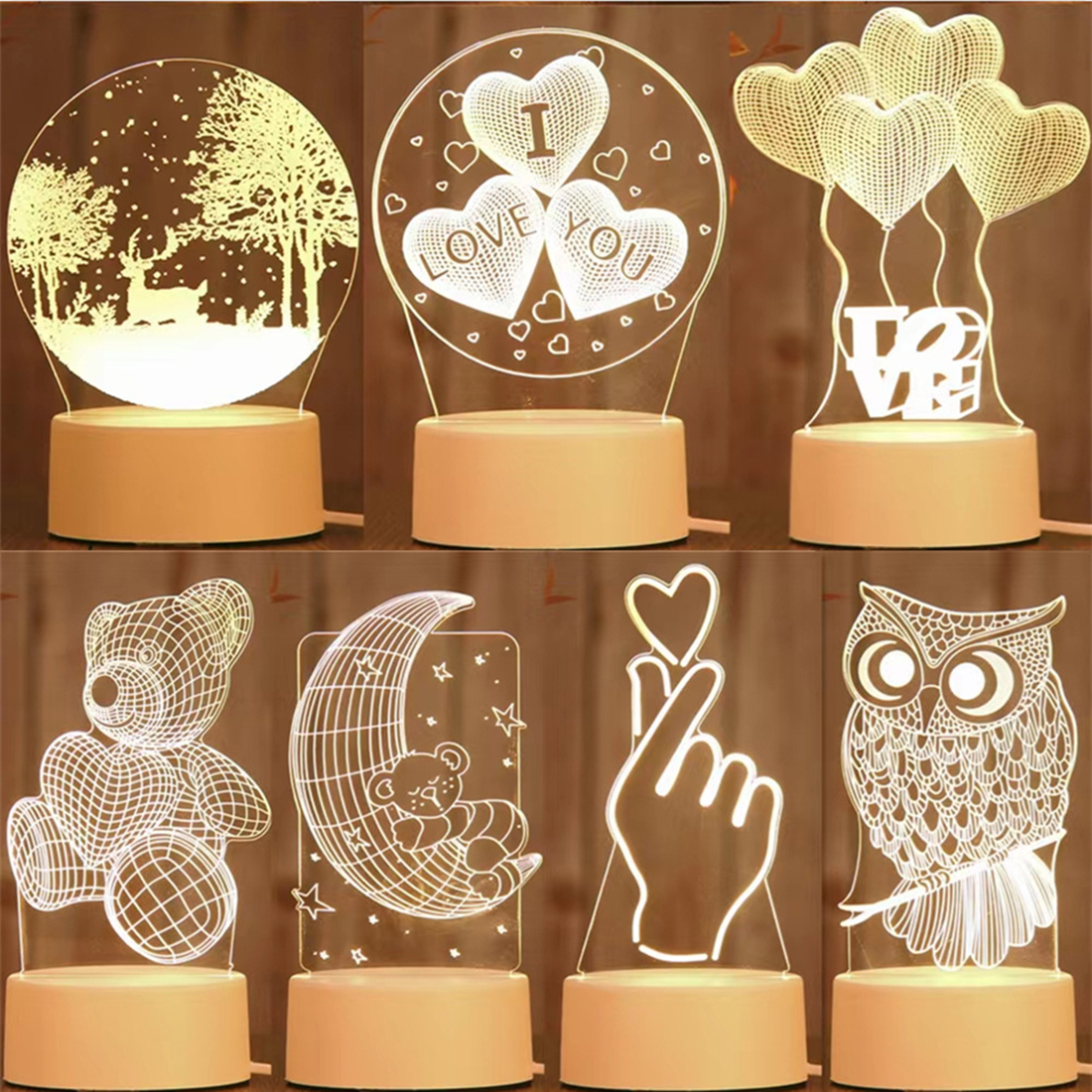 3D Illusion Night Light