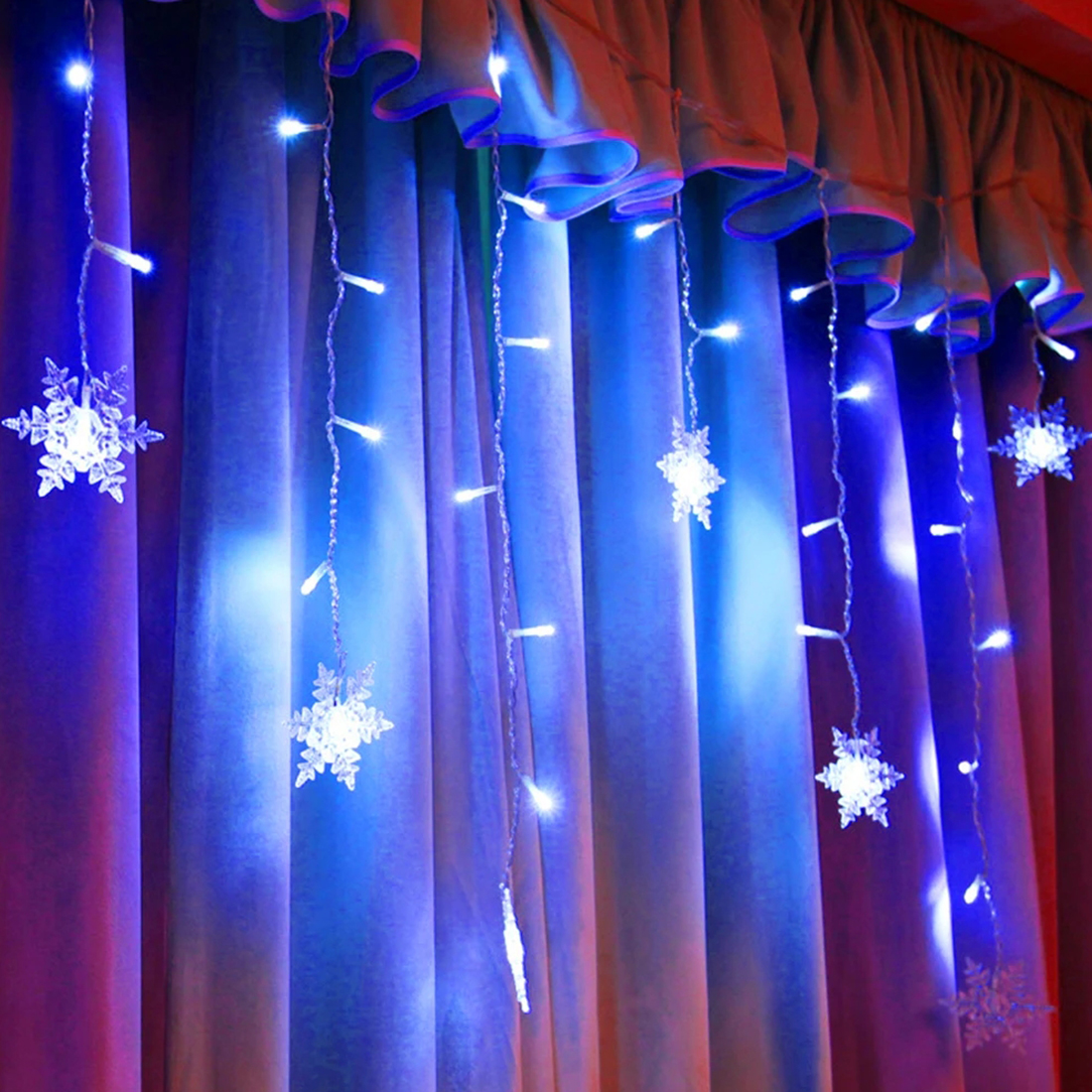 4M Led Snowflake Fairy String Lights Scene Picture