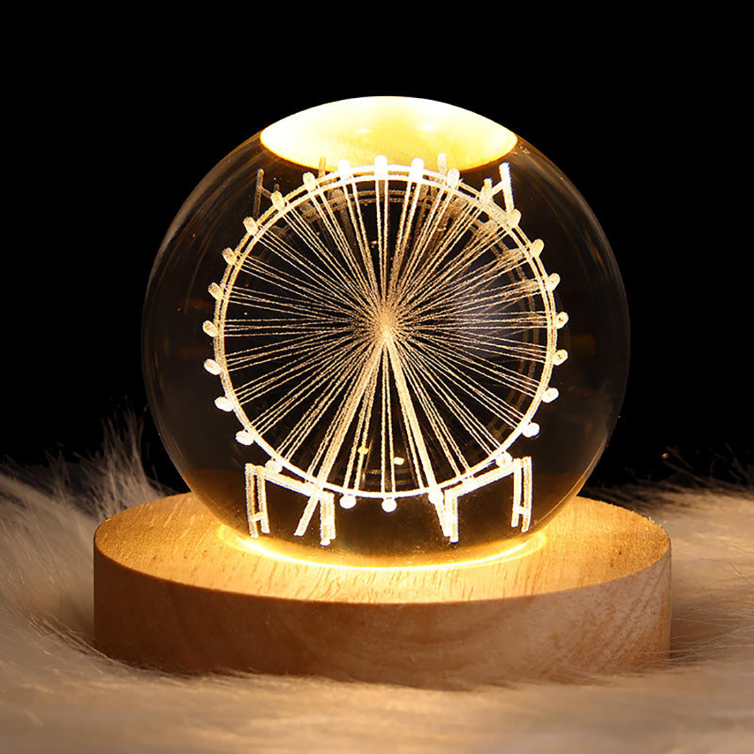 Room Decor Crystal Ball Night Lights Picture