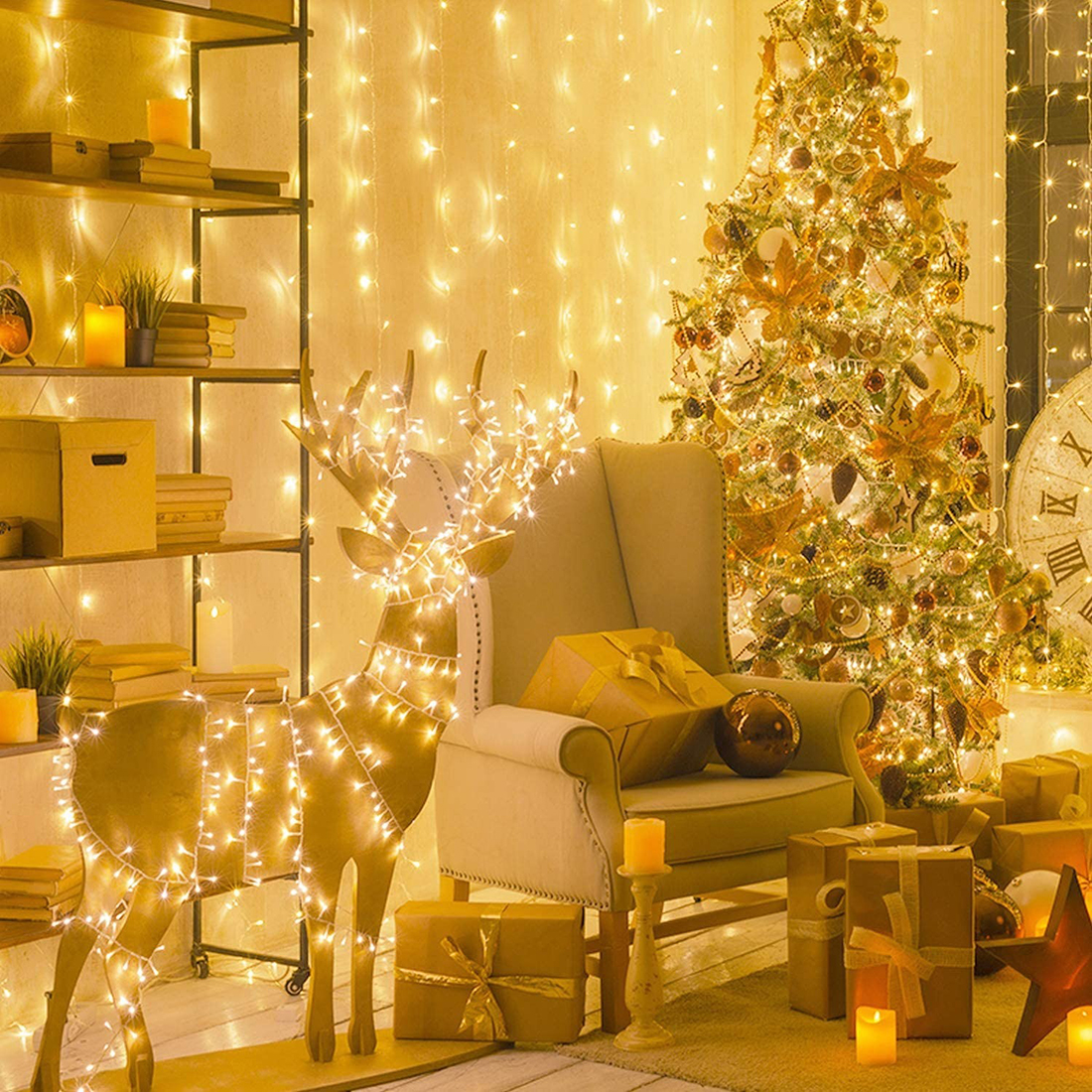 Weddings Events Fairy Curtain String Lights Scene Picture