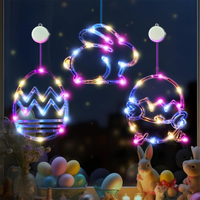 Multicolor Easter LED Hanging Window Lights