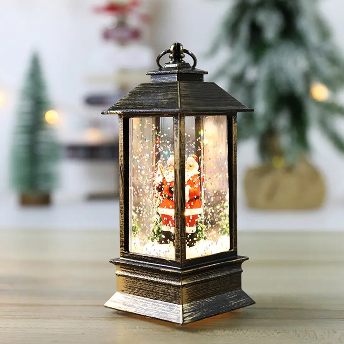 Music Christmas Snow globe Water Lantern