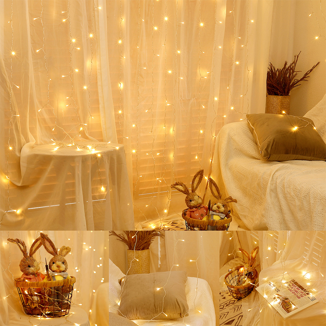 Waterfall Fairy Curtain String Lights