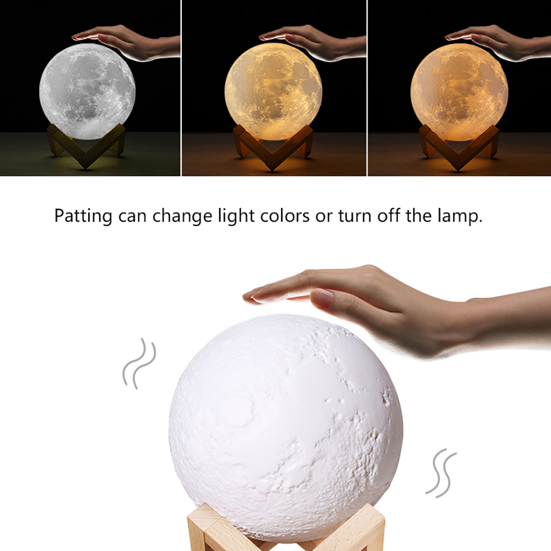 3D Printed Moon Lamp