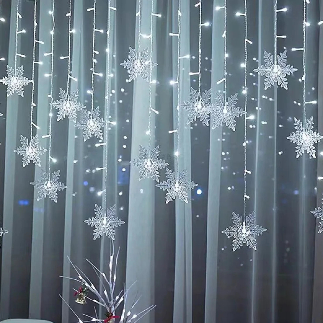 4M Led Snowflake Fairy String Lights