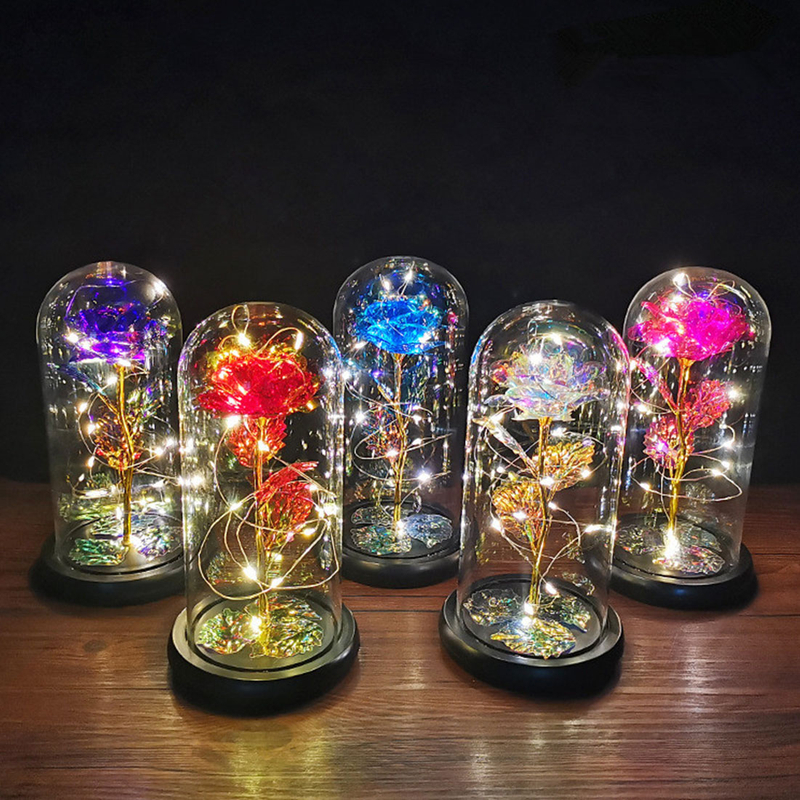 Eternal Gold Foil Flower Night Lights