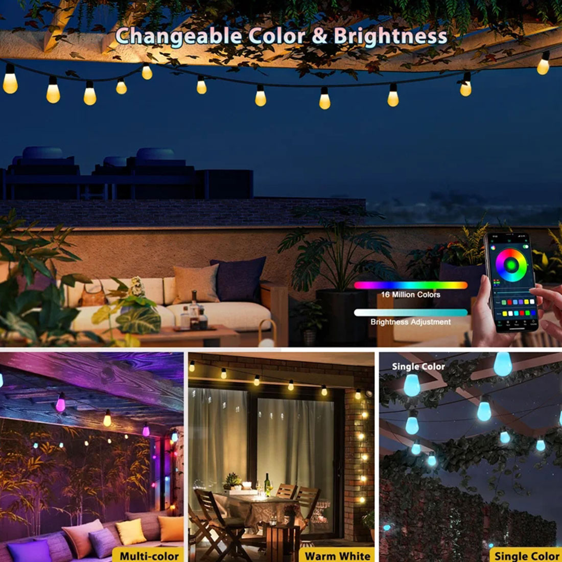 S14Smart LED Color Light String Scene Picture
