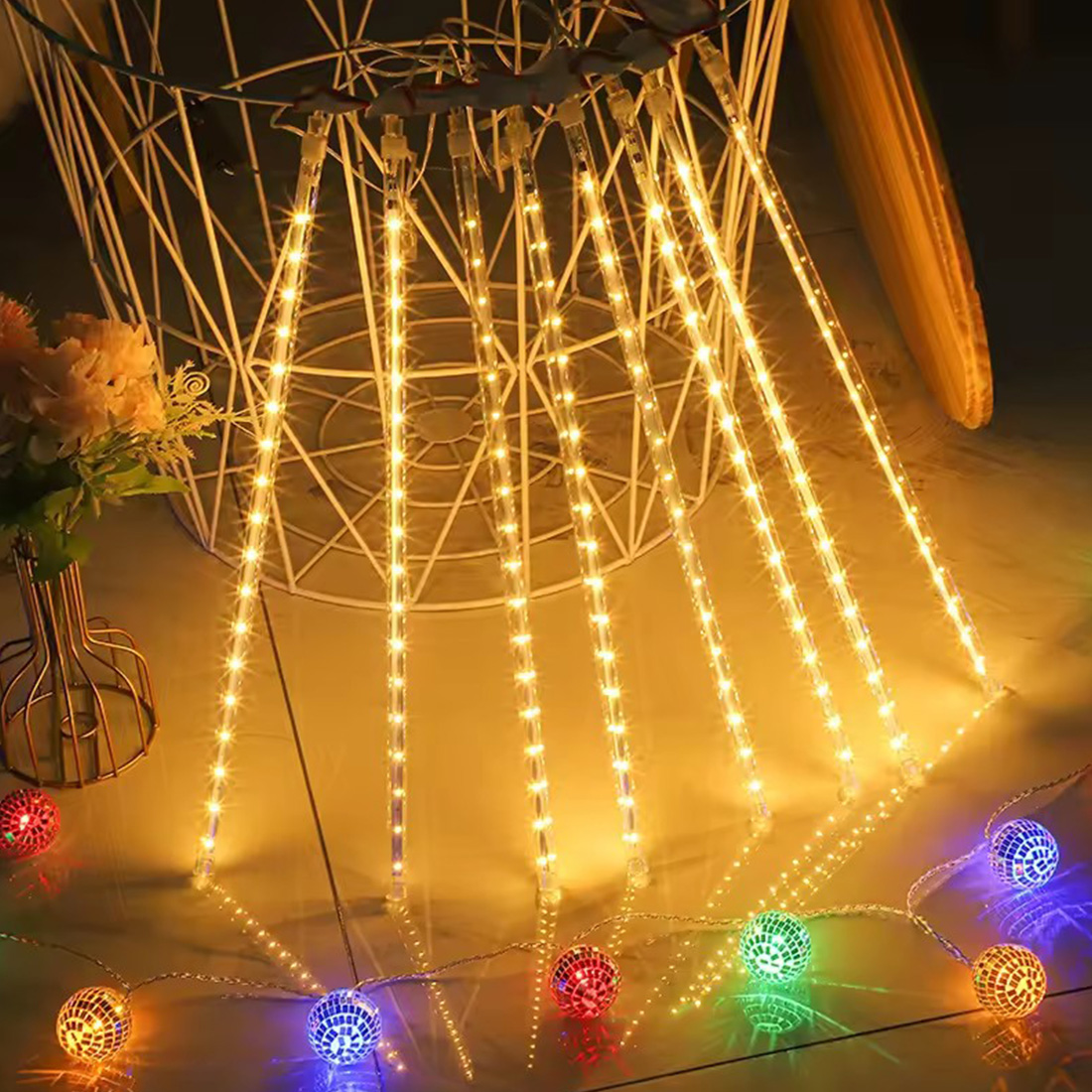 Led Meteor Shower Christmas Rain Lights Picture