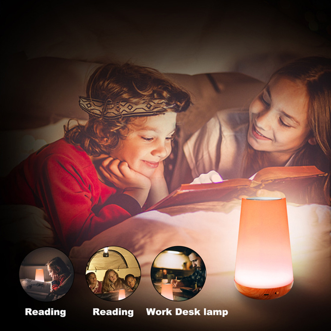 Bedroom RGB Colours Bedside Lamp Scene Picture