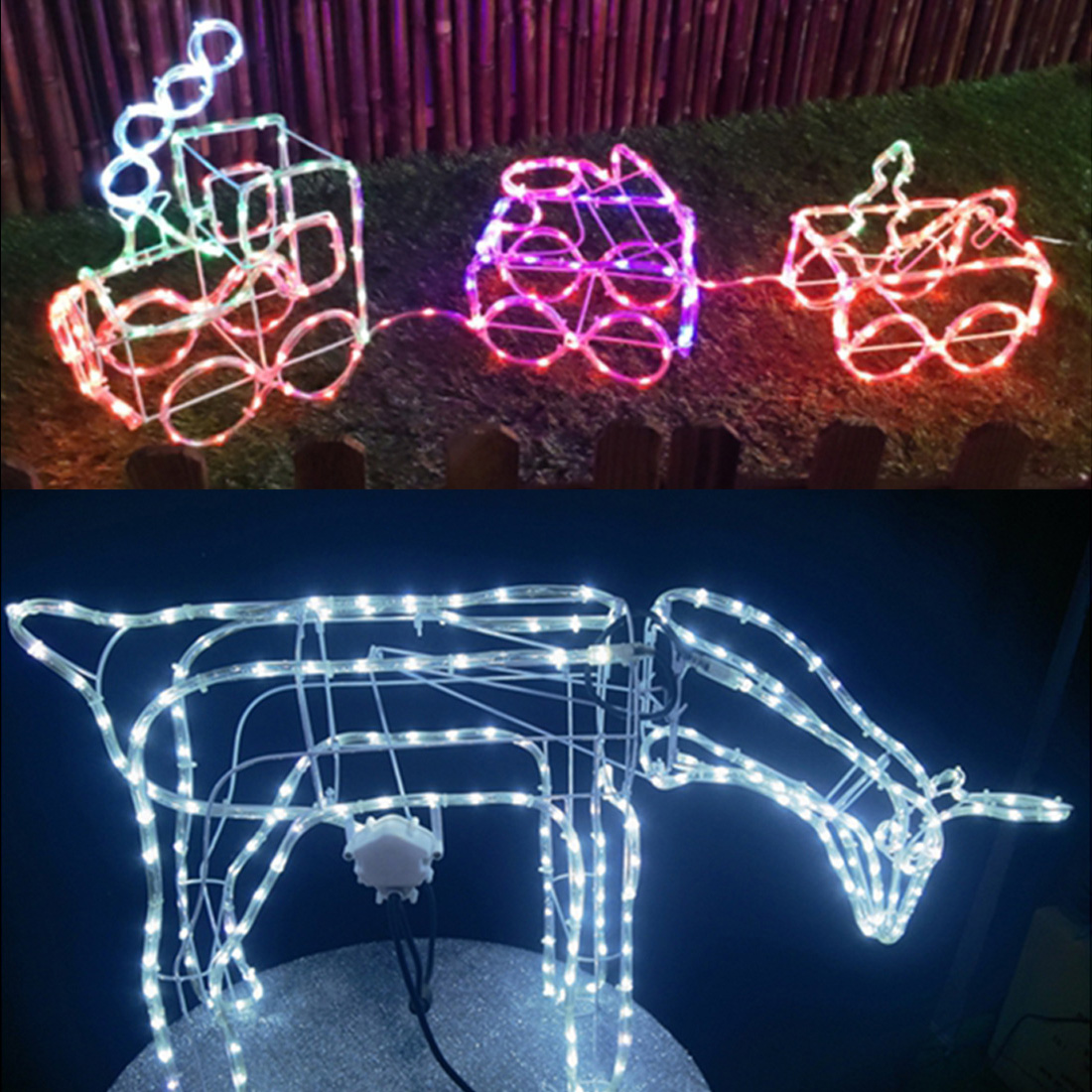 LED Rope Light Prancing Reindeer