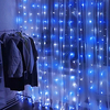 9.8FT Beautity Blue Curtain String Lights 