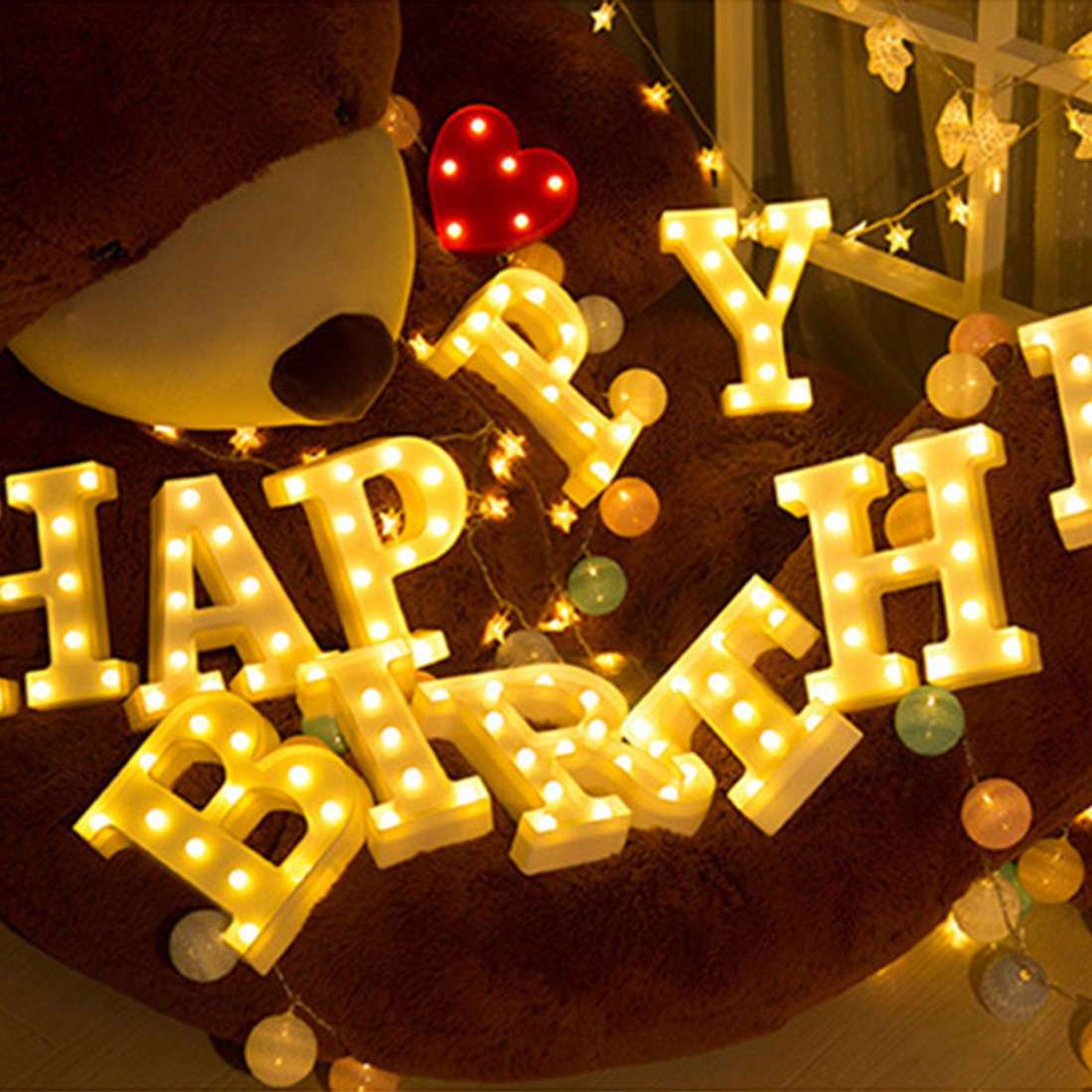LED Letter Alphabet Lights Scene