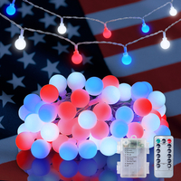 Independence Day Patriotic String Lights