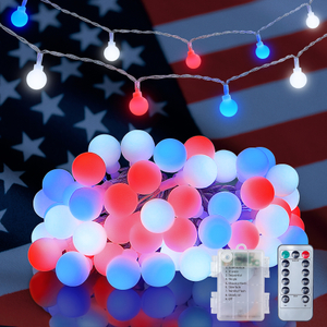 Independence Day Patriotic String Lights