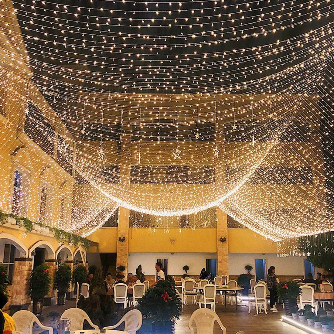 Weddings Events Fairy Curtain String Lights Scene Picture