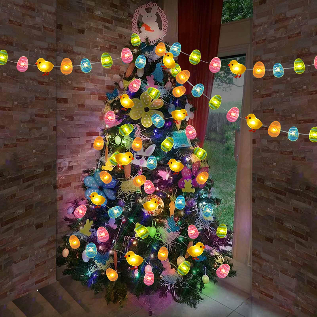 LED Egg Easter String Lights Scene Picture