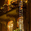 LED Ladder Lights with Climbing Santa Claus