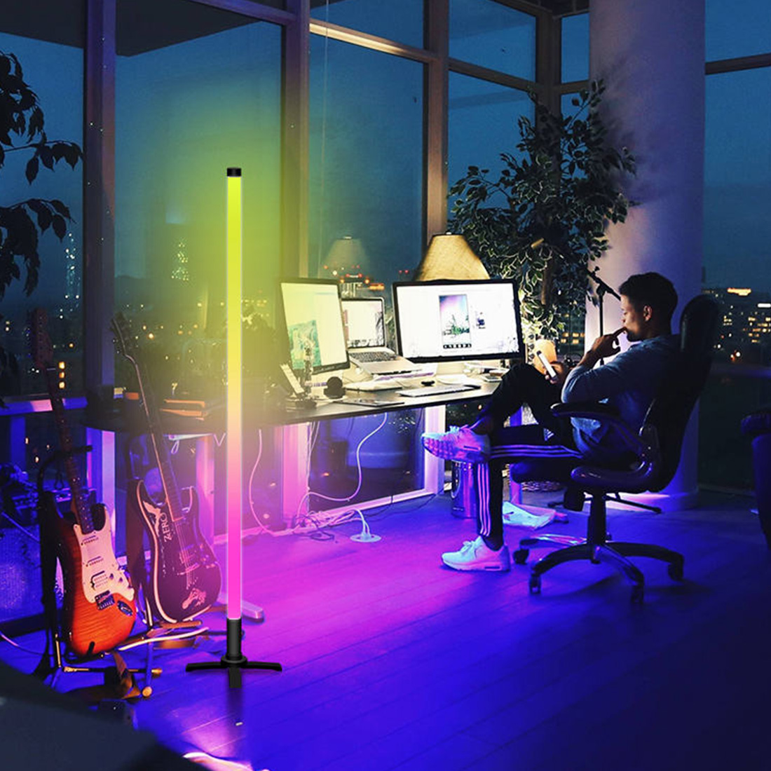 Color Ambient LED Integrated Floor Lamp