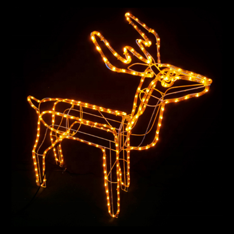 LED Rope Light Prancing Reindeer