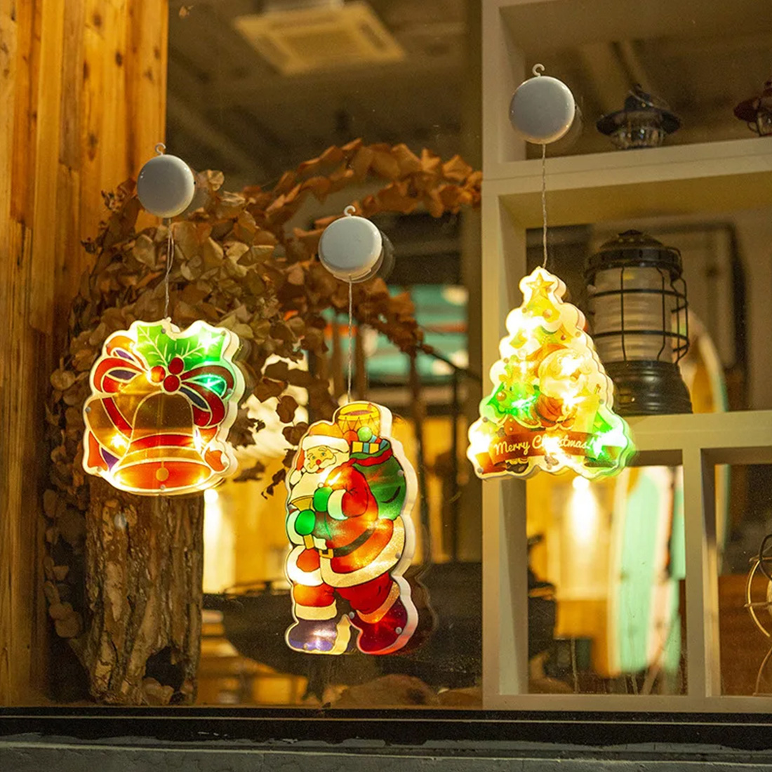 Christmas Santa Claus Decorations Sucker Lamp Scene Picture