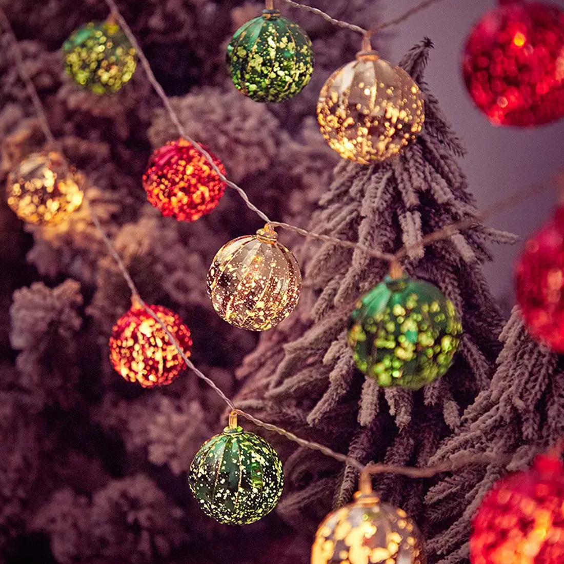 Christmas Ball Ornament LED String Lights Picture 