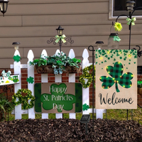 St Patrick's Day Shamrock Clover Garden Flag