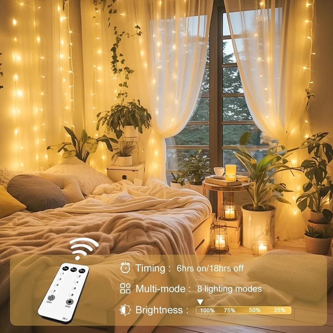 Wedding Decoration Twinkle String Lights Remote Contral